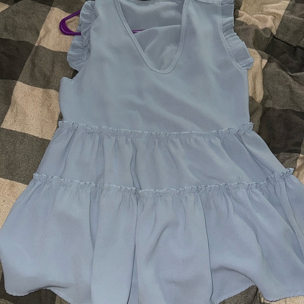 blue babydoll shirt